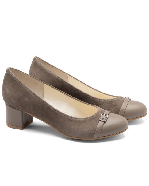 Czółenka C859 ziemiste szerokie